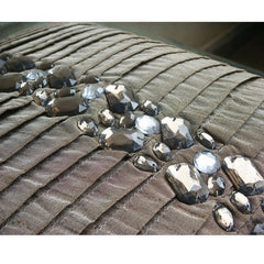 Crystal Dreams Red - Red Silk Lumbar Pillow Cover