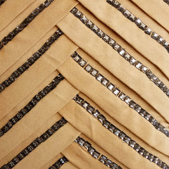 Beige Crystalline - Beige Faux Suede Throw Pillow Cover