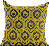 Belief Yellow Silk Throw Pillow Cover