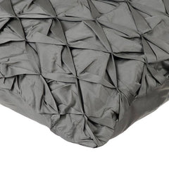 Between Spaces - Gray Taffeta Throw Pillow Cover