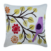 Birdy Style - Multicolor Art Silk Decorative Euro Sham