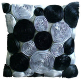 Black Rose Pillow Cover