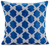 Blue Lagoon - Royal Blue Art Silk Decorative Euro Sham