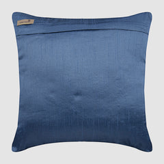 Blue Moon - Midnight Blue Art Silk Throw Pillow Cover