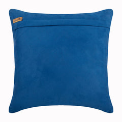 Blue No Limits No Lines - Blue Faux Suede Throw Pillow Cover