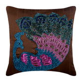 Blue Peacock Pillow Cover