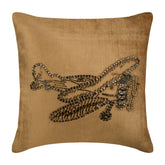 Bon Voyage - Pearl Beige Velvet Decorative Euro Sham