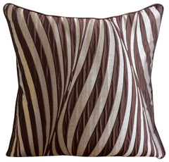 Brown Waves Pillow Cover