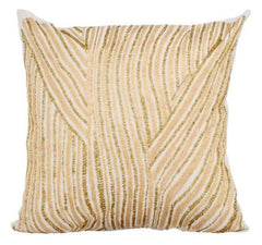 Burning Gold Beaded Decorative Euro Sham