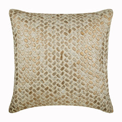 Cafe Latte - Beige Art Silk Decorative Euro Sham