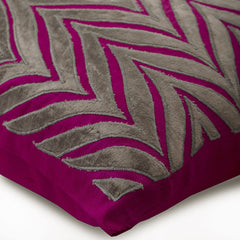 Chevron Fuchsia Glam Pink Silk Decorative Euro Sham