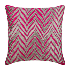 We Danced Chevron - Ivory Velvet Throw Pillow Cover
