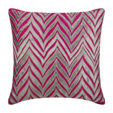 Chevron Fuchsia Glam Applique Decorative Euro Sham