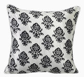 Classic Black Damask Pillow Cover