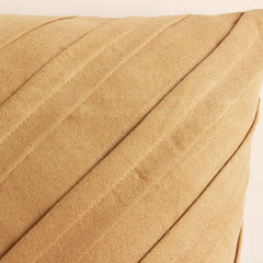 Contemporary Tan - Tan Beige Faux Suede Throw Pillow Cover