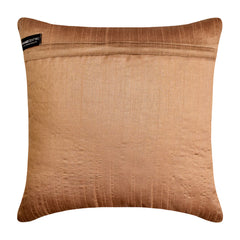 Copper Swirls - Copper Orange Art Silk Throw Pillow Cover