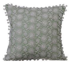Crochet Rose Pillow Cover