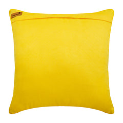 Crystal Light - Yellow Faux Suede Throw Pillow Cover