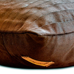 Crystal Dreams - Art Silk Brown Decorative Lumbar Pillow Cover