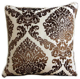 Damask Brown Pillow Cover