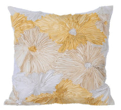Dandelion - Ivory Art Silk Decorative Euro Sham