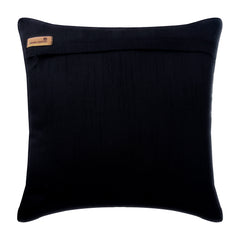 Dark Secret - Black Art Silk Throw Pillow Cover