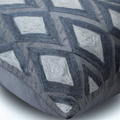 Dream Magnet - Metallic Blue Faux Leather Throw Pillow Cover