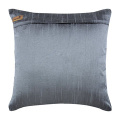 Dream Magnet - Metallic Blue Faux Leather Throw Pillow Cover