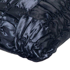 Dreamy Black - Black Satin Decorative Euro Sham