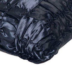 Dreamy Black - Black Satin Throw Pillow Cover