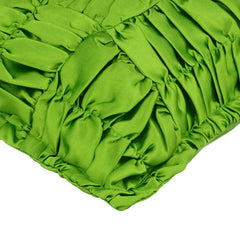 Dreamy Clover Green - Clover Green Satin Throw Pillow Cover