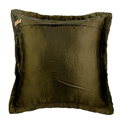Dreamy Olive - Olive Green Satin Throw Pillow Cover