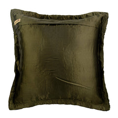 Dreamy Olive - Olive Green Satin Decorative Euro Sham