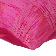 Dreamy Pink - Pink Crushed Art Silk Throw Pillow Cover