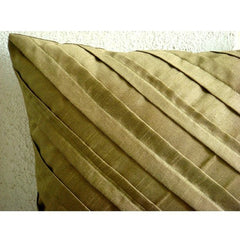 Earthy Affair Green Silk Throw Pillow Cover