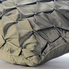 Earthy Texture - Green Taffeta Decorative Euro Sham