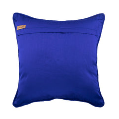 Electric Blue Knots - Blue Art Silk Throw Pillow Cover