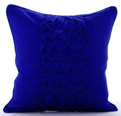 Electric Blue Knots - Blue Art Silk Decorative Euro Sham