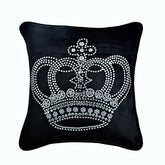 Emperors Crown - Black Velvet Decorative Euro Sham