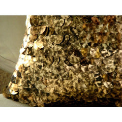 Exotic Gold N Black Scales - Gold Art Silk Throw Pillow Cover