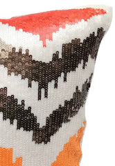 Fiery Mountain - Orange Art Silk Decorative Euro Sham