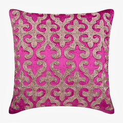 Flaming Fuchsia - Pink Velvet Decorative Euro Sham