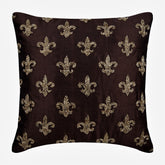 Fleur De Lis Beaded Throw Pillow Cover