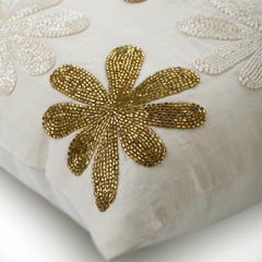 Floral Geisha - Ivory Linen Decorative Euro Sham