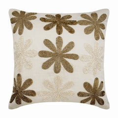 Floral Geisha - Ivory Linen Decorative Euro Sham