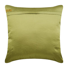 Flower Jewel - Earthy Green Silk Decorative Euro Sham
