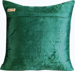 Flutter Bye - Peacock Green Velvet Decorative Euro Sham