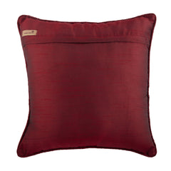 Foiled Red Decor - Red Jacquard Throw Pillow Cover