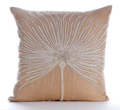 Fragrant Dream - Beige Cotton Linen Decorative Euro Sham
