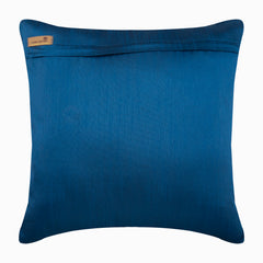 French Vanilla - Royal Blue Art Silk Throw Pillow Cover